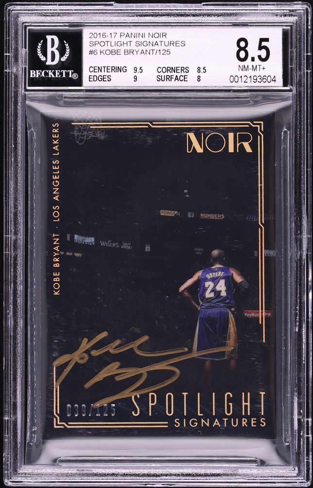 2016 Panini Noir Spotlight Signatures Kobe Bryant AUTO /125 #SP-KB
