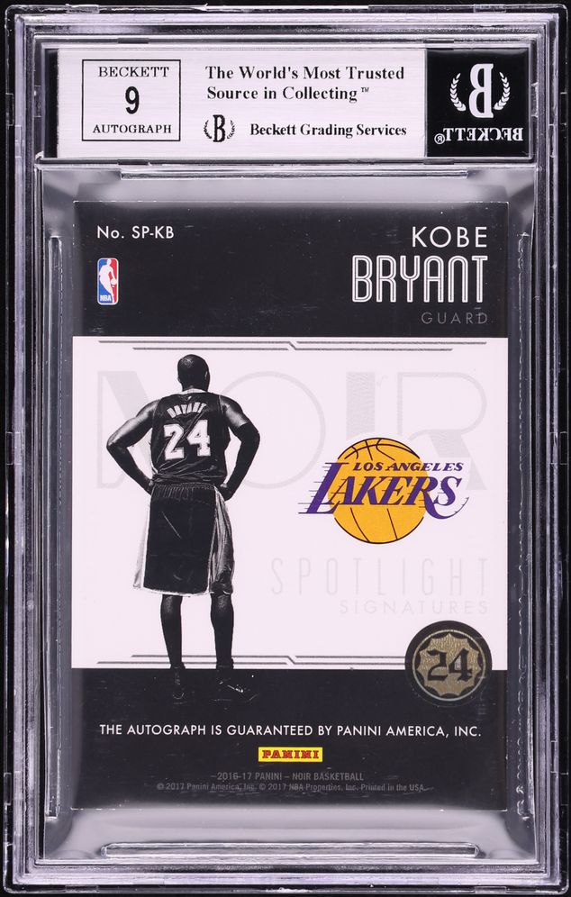 2016 Panini Noir Spotlight Signatures Kobe Bryant AUTO /125 #SP-KB