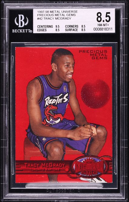 1997 Metal Universe Precious Metal Gems PMG Red Tracy McGrady