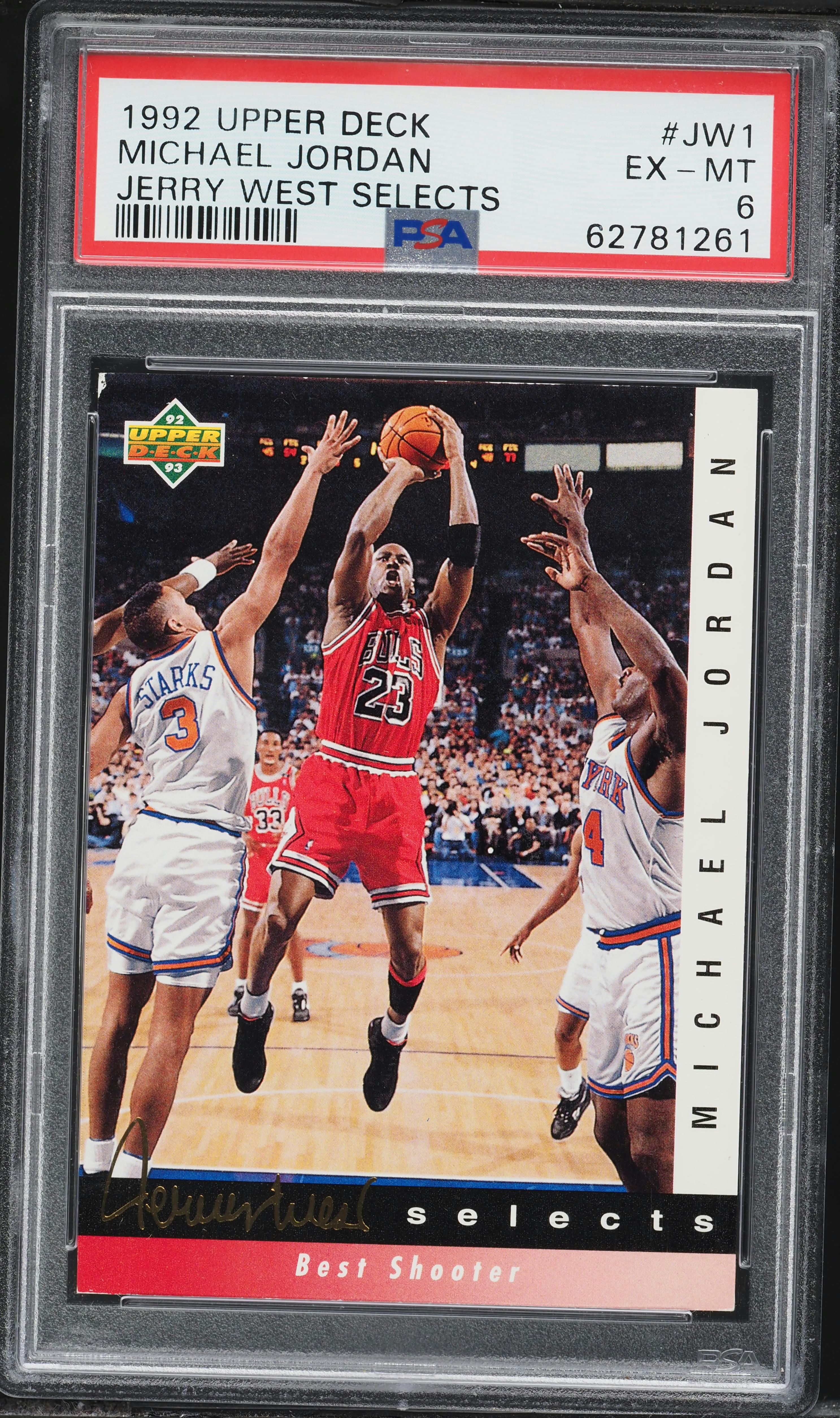 1992 Upper Deck Jerry West Selects Michael Jordan #JW1 PSA 6 EXMT