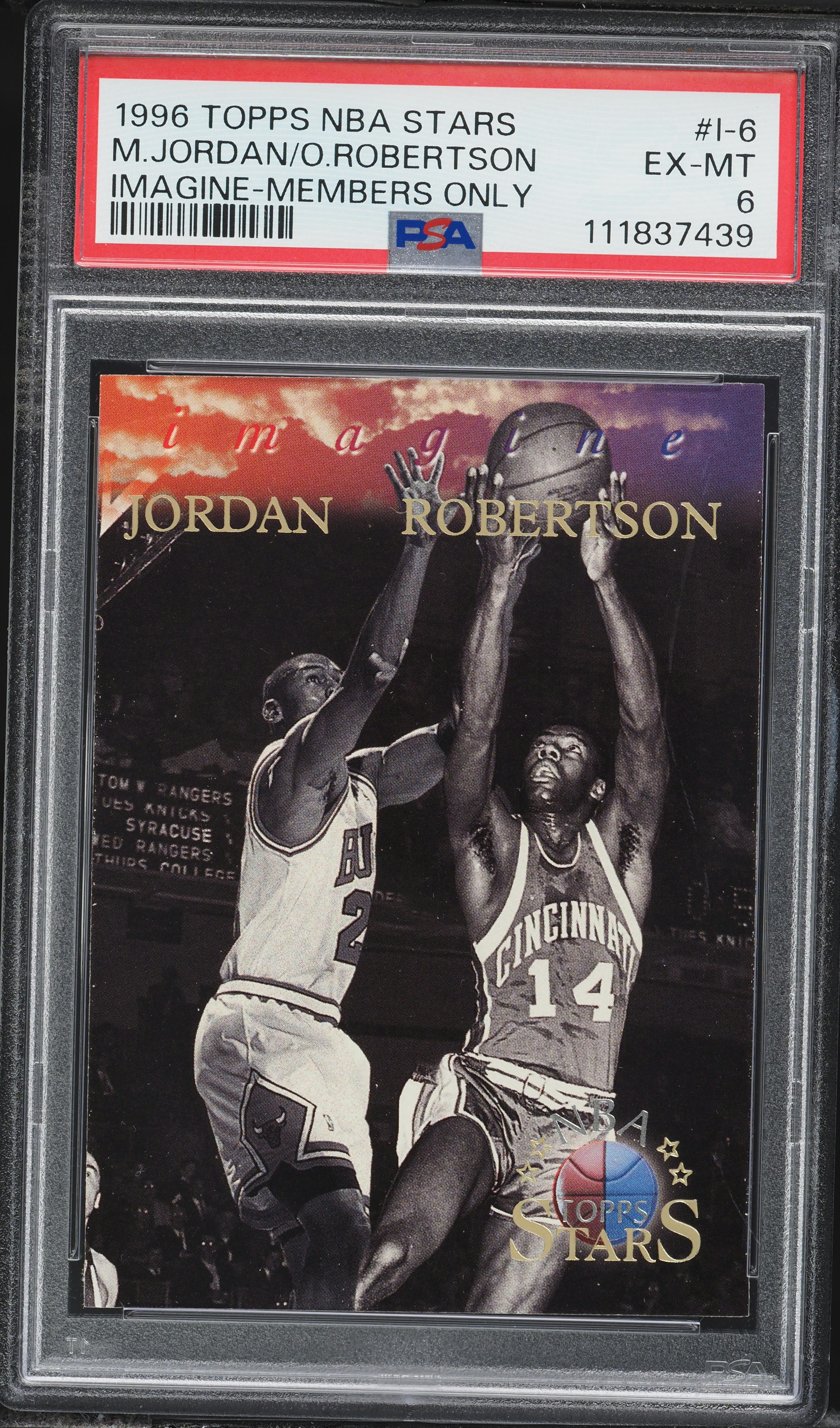 1996 Topps NBA Stars Imagine Members Only Michael Jordan Oscar 