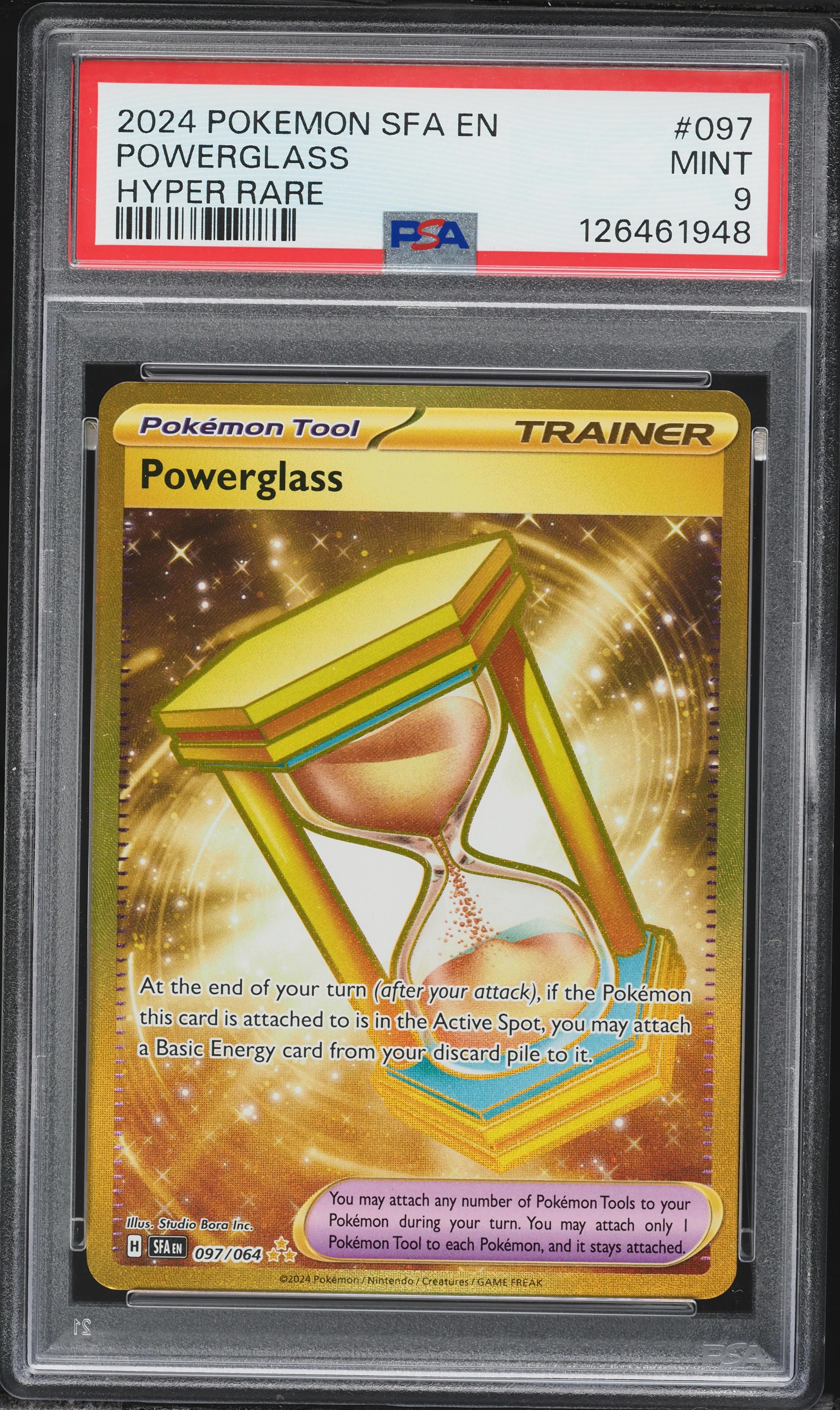 gold metal saucer pokemon card SFA-EN 097/064 Powerglass : Hyper Rare : Shrouded Fable Pokemon Cards Metal Core Barrier - Mega