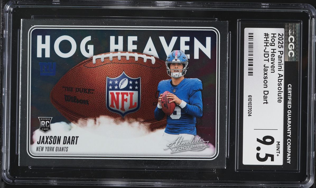2025 Panini Absolute Hog Heaven Jaxson Dart ROOKIE #HH-JDT CGC 9.5 MINT+