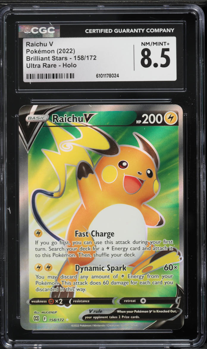 pokemon tcg brilliant stars 158 172 raichu v card Buy (#158/172) (Full Art) [SWSH09: Stars]  Cargo Search your deck for a L Energy and attach it to this Pokemon 2022 Raichu V Full Art