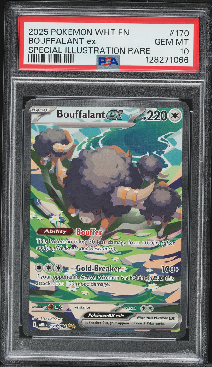 2025 Pokemon Scarlet & Violet White Flare SIR Bouffalant ex #170 PSA 10 GEM MINT