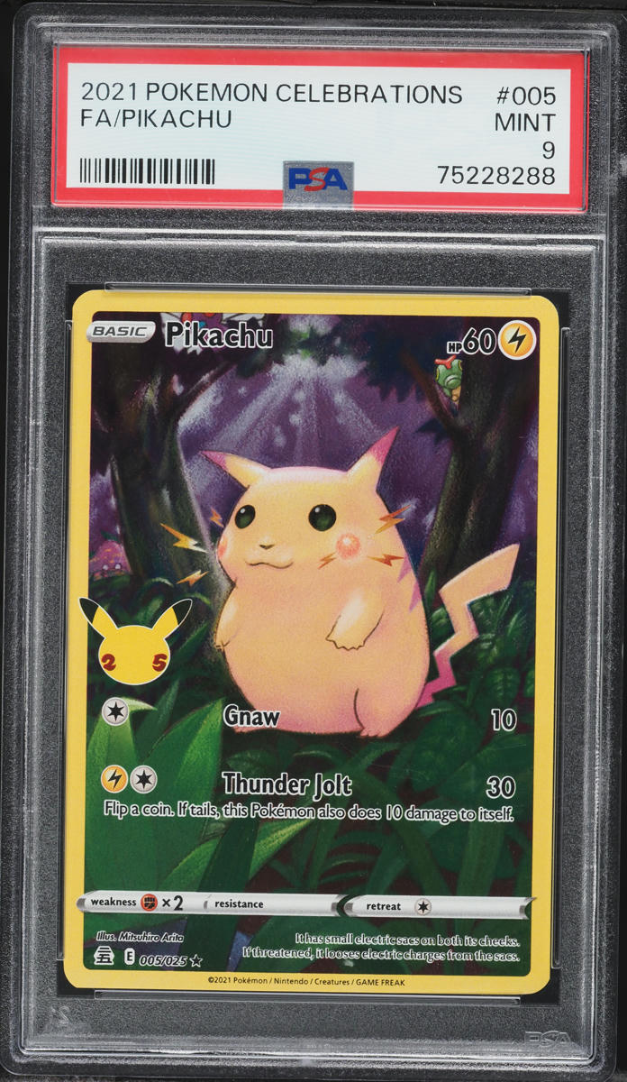 2021 ピカチュウ カード MINT #208 PSA9 2021年 ポケモン ピカチュウ 25周年記念PSA9 【公式通販】