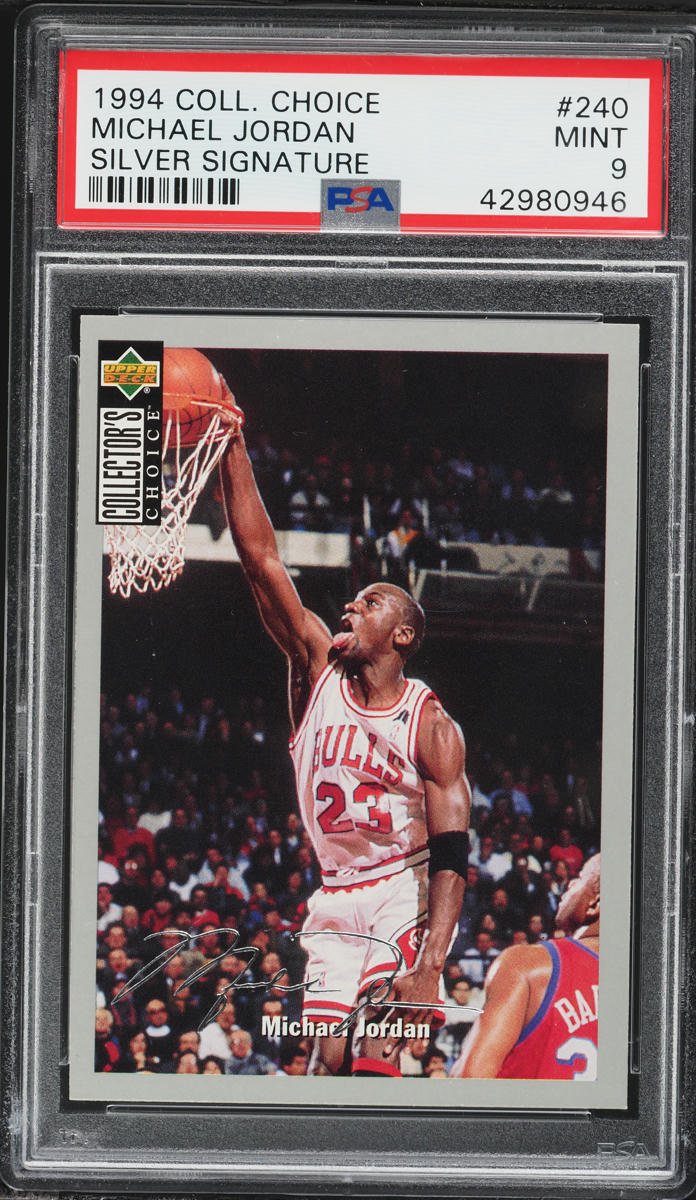 1994 Collector's Choice Silver Signature Michael Jordan #240 PSA 9