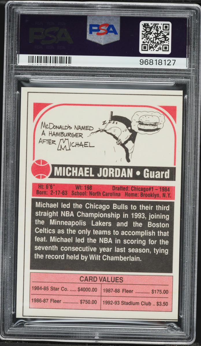1994 SCD Sports Card Pocket Price Guide Yearbook Michael Jordan PSA 6 EXMT