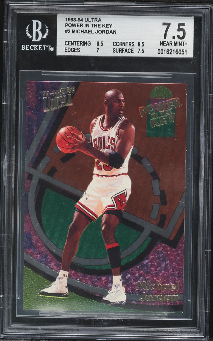 1993 Ultra Power In The Key Michael Jordan #2 BGS 7.5 NRMT+