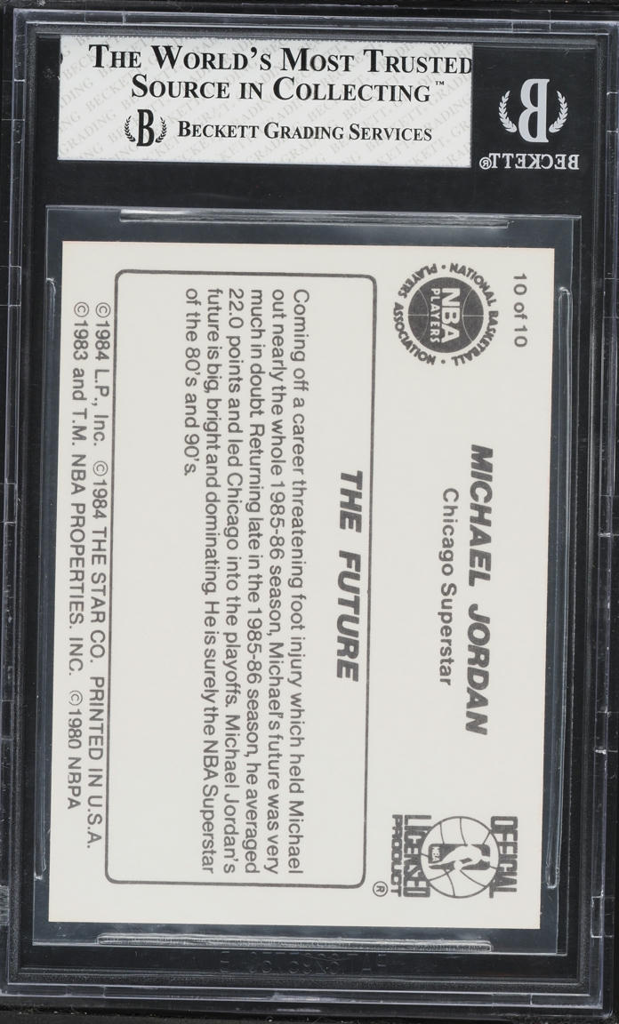 1986 Star Basketball Michael Jordan ROOKIE #10 BGS 7.5 NRMT+