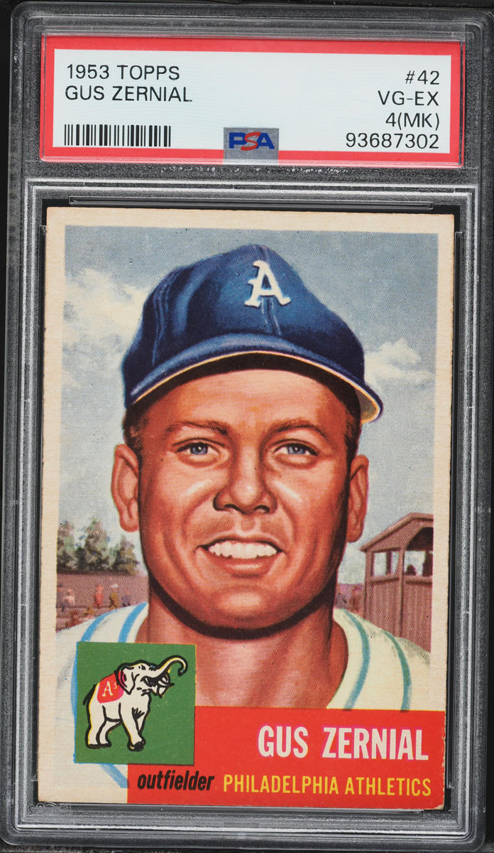 1953 Topps Gus Zernial #42 PSA 4(mk) VGEX
