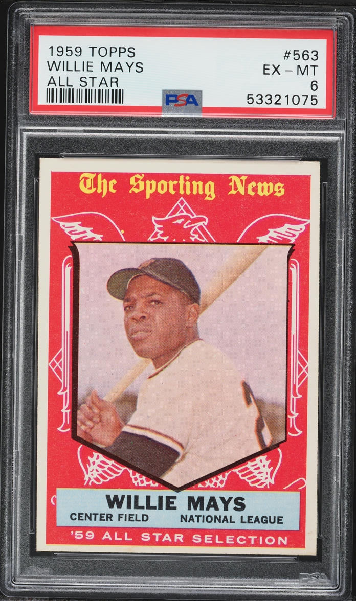 1959 Topps Willie Mays ALL STAR #563 PSA 6 EXMT
