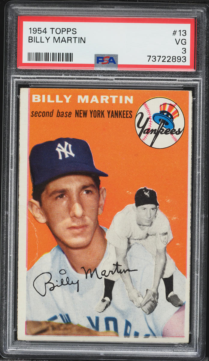 1954 Topps Billy Martin #13 PSA 3 VG
