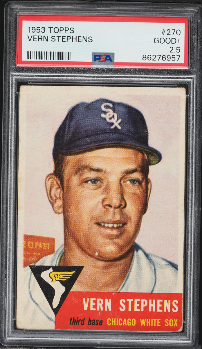 1953 Topps Vern Stephens SHORT PRINT #270 PSA 2.5 GD+ on Fanatics
