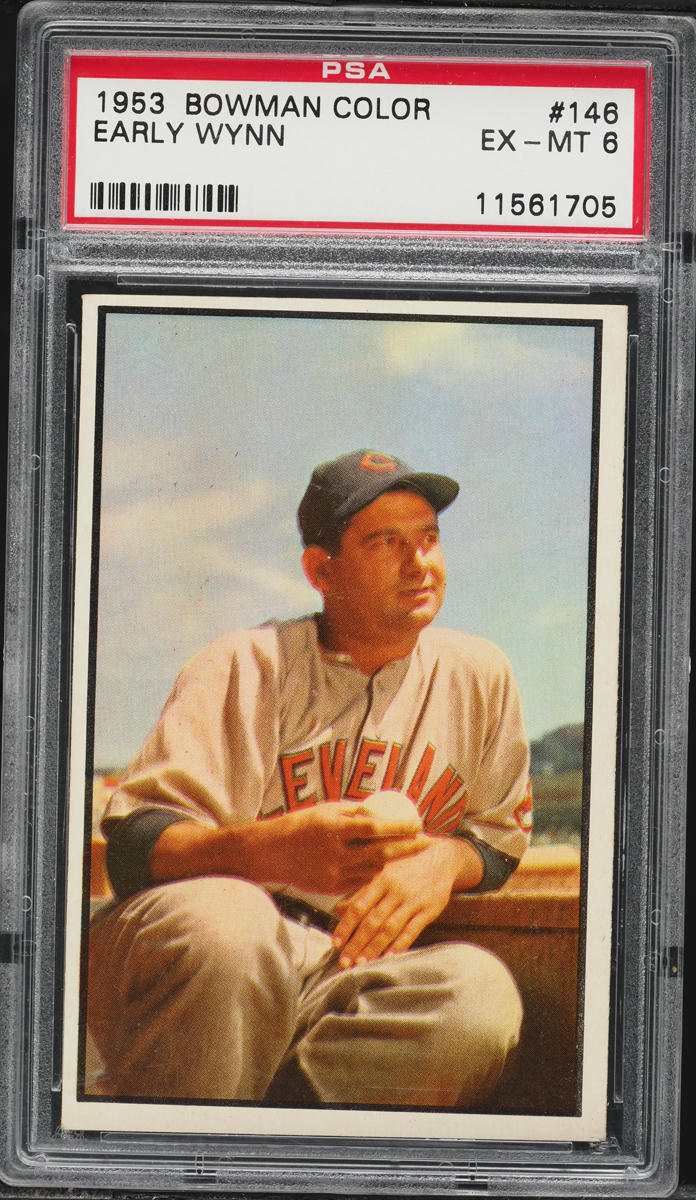 1953 Bowman Color Early Wynn #146 PSA 6 EXMT