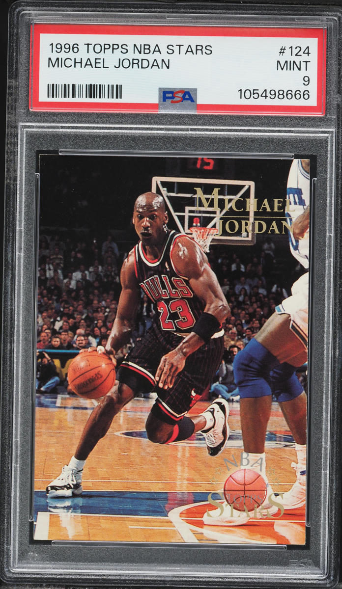 1996 Topps NBA Stars Michael Jordan #124 PSA 9 MINT on Fanatics