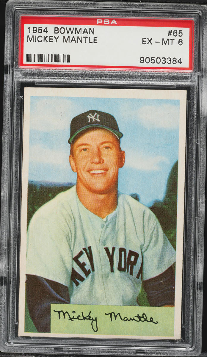 1954 Bowman Mickey Mantle #65 PSA 6 EXMT