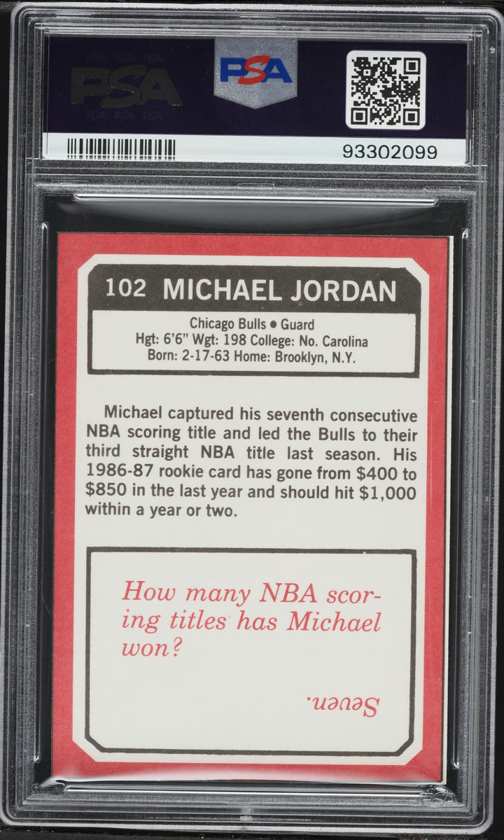 1993 SCD Multi Sport Pocket Price Guide Michael Jordan #102 PSA 8 NM-MT