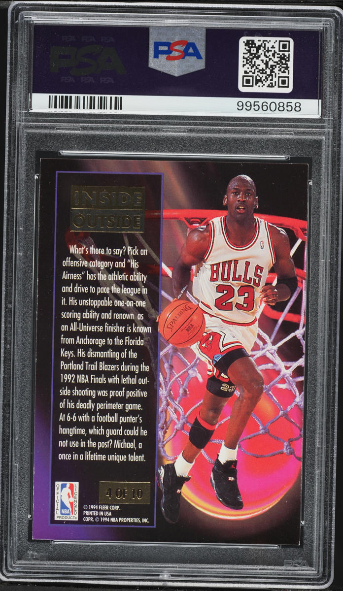 1993 Ultra Inside Outside Michael Jordan #4 PSA 7 NRMT