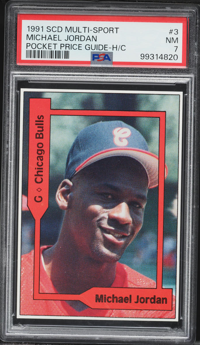 1991 SCD Multi-Sport Pocket Price Guide Michael Jordan ROOKIE #3 PSA 7 NRMT