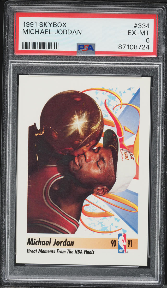 1991 Skybox Basketball Michael Jordan #334 PSA 6 EXMT