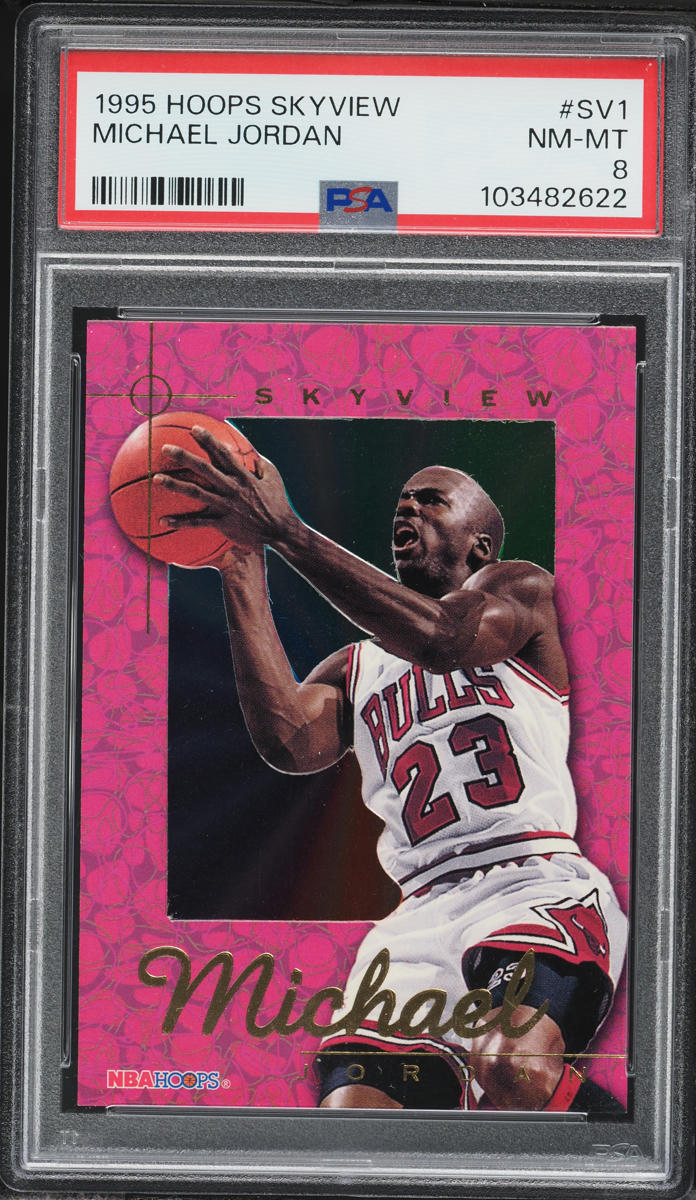 1995 Hoops Skyview Michael Jordan #SV1 PSA 8 NM-MT
