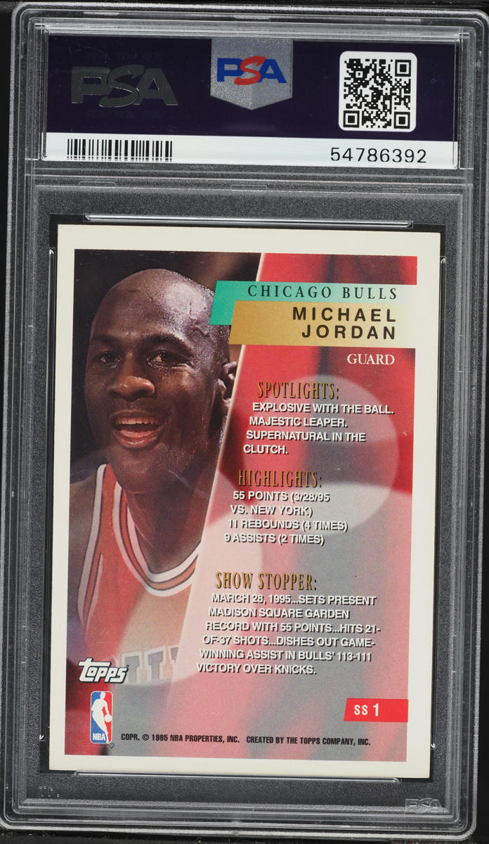 1995 Topps Show Stoppers Michael Jordan #SS1 PSA 7 NRMT