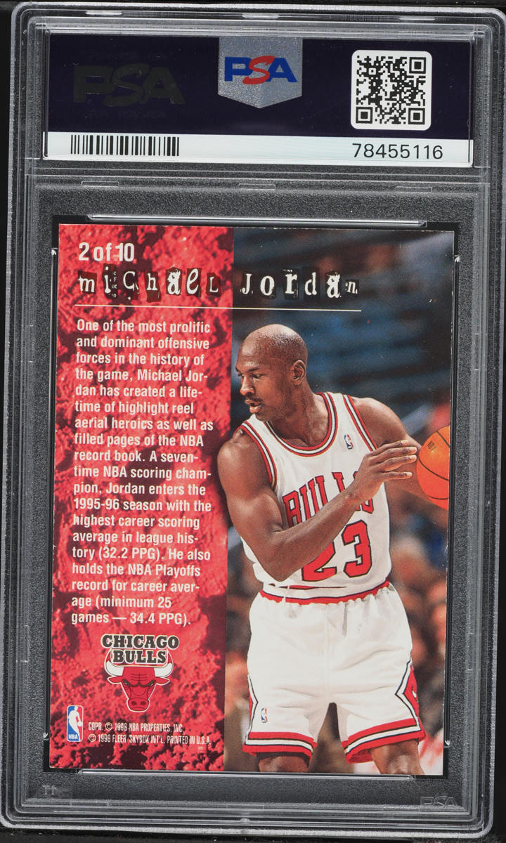 1995 Fleer Total O Hot Pack Michael Jordan #2 PSA 7 NRMT