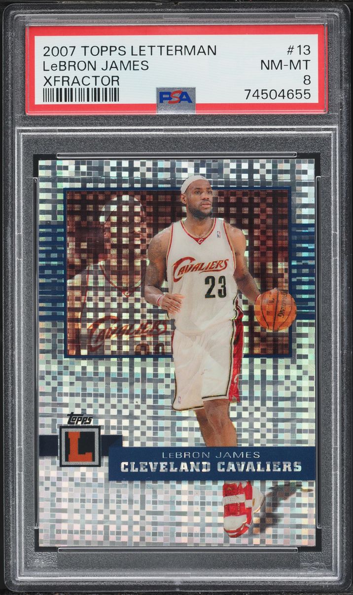 2007 Topps Letterman Xfractor LeBron James /25 #13 PSA 8 NM-MT