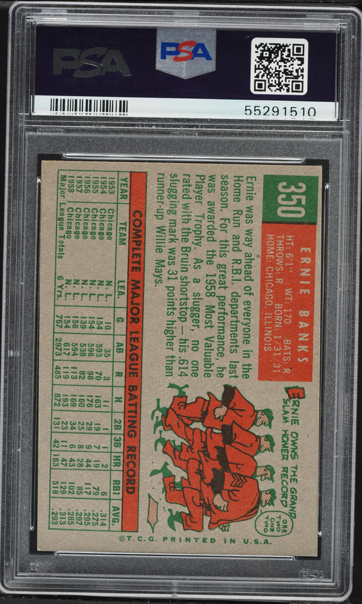1959 Topps Ernie Banks #350 PSA 5 EX