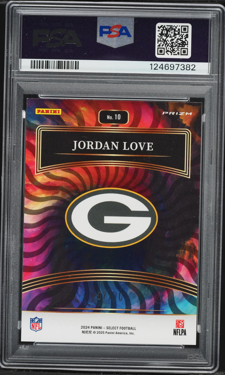 2024 Select Color Wheel Gold Prizm Jordan Love /10 #10 PSA 10 GEM MINT
