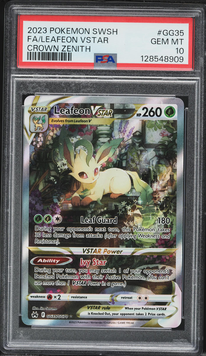 2023 Pokemon Sword & Shield Crown Zenith Alt Art Leafeon VSTAR #GG35 PSA 10 GEM MINT