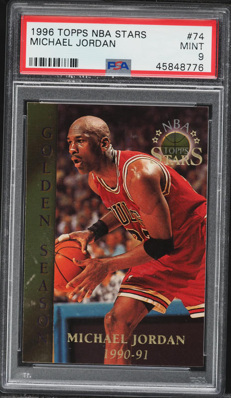 1996 Topps NBA Stars '85 Reprint Michael Jordan #24 PSA 8 NM-MT on