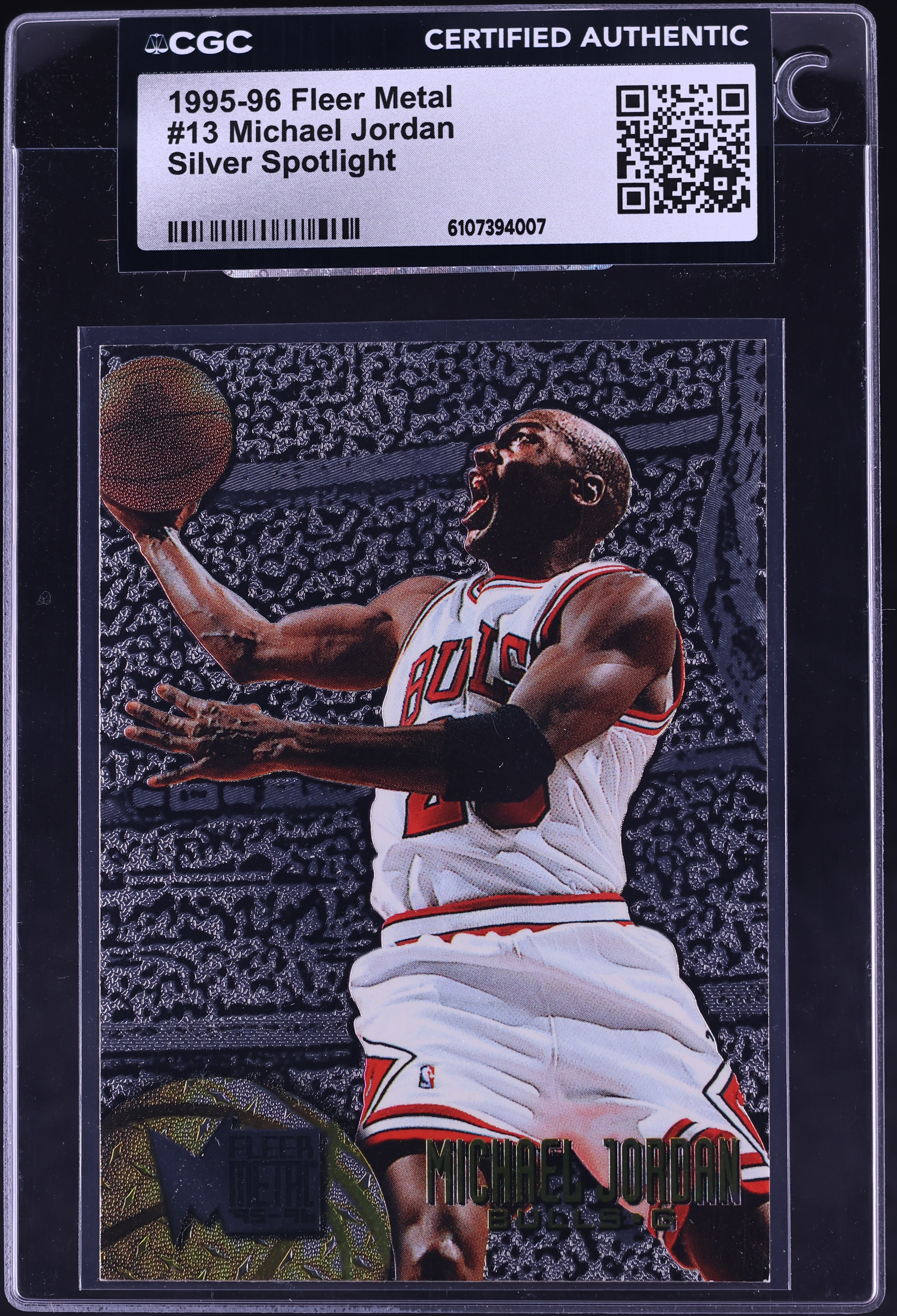1995 Metal Silver Spotlight Michael Jordan #13 CGC AUTH on 