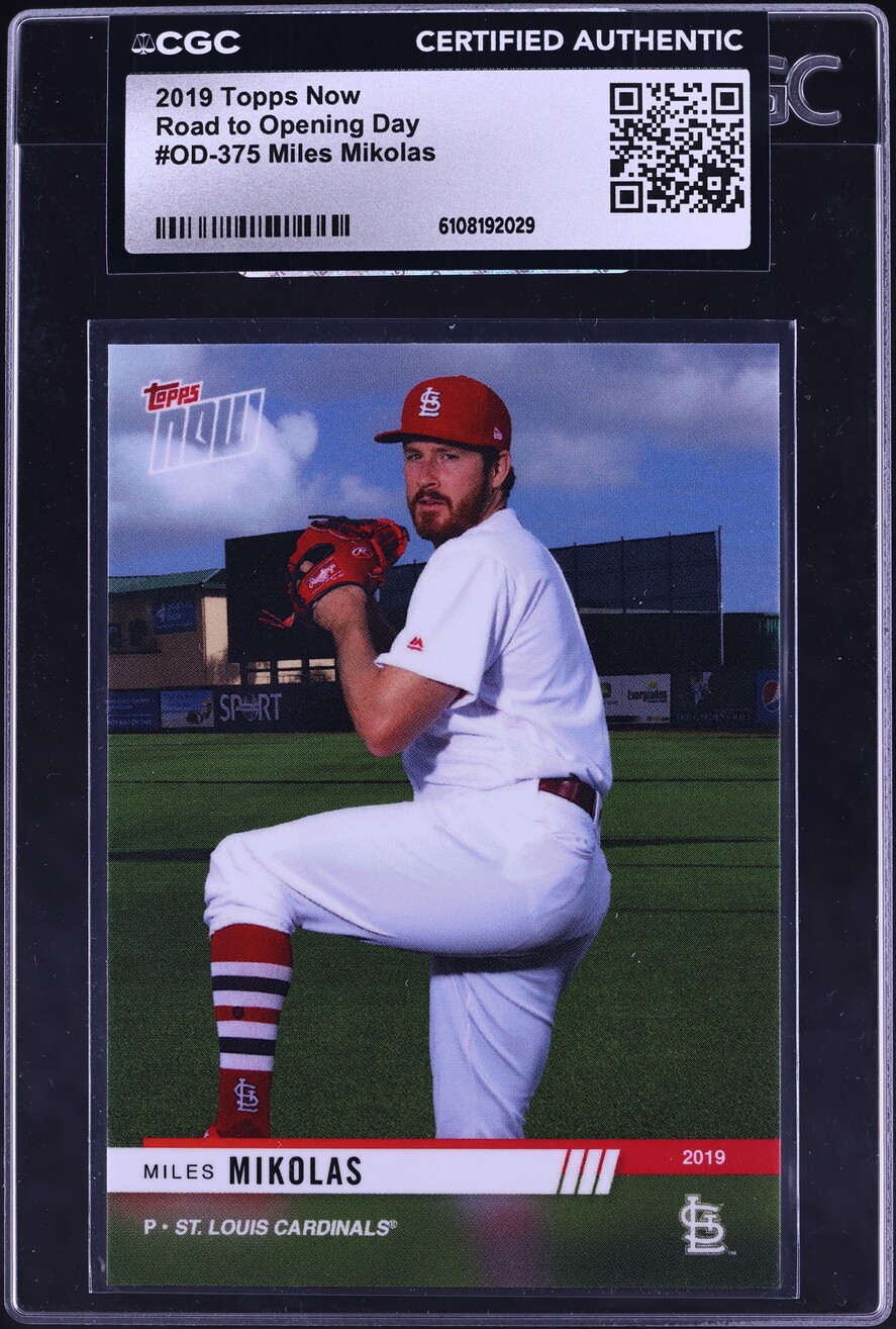 2019 Topps Now Road To Opening Day Miles Mikolas #OD-375 CGC AUTH
