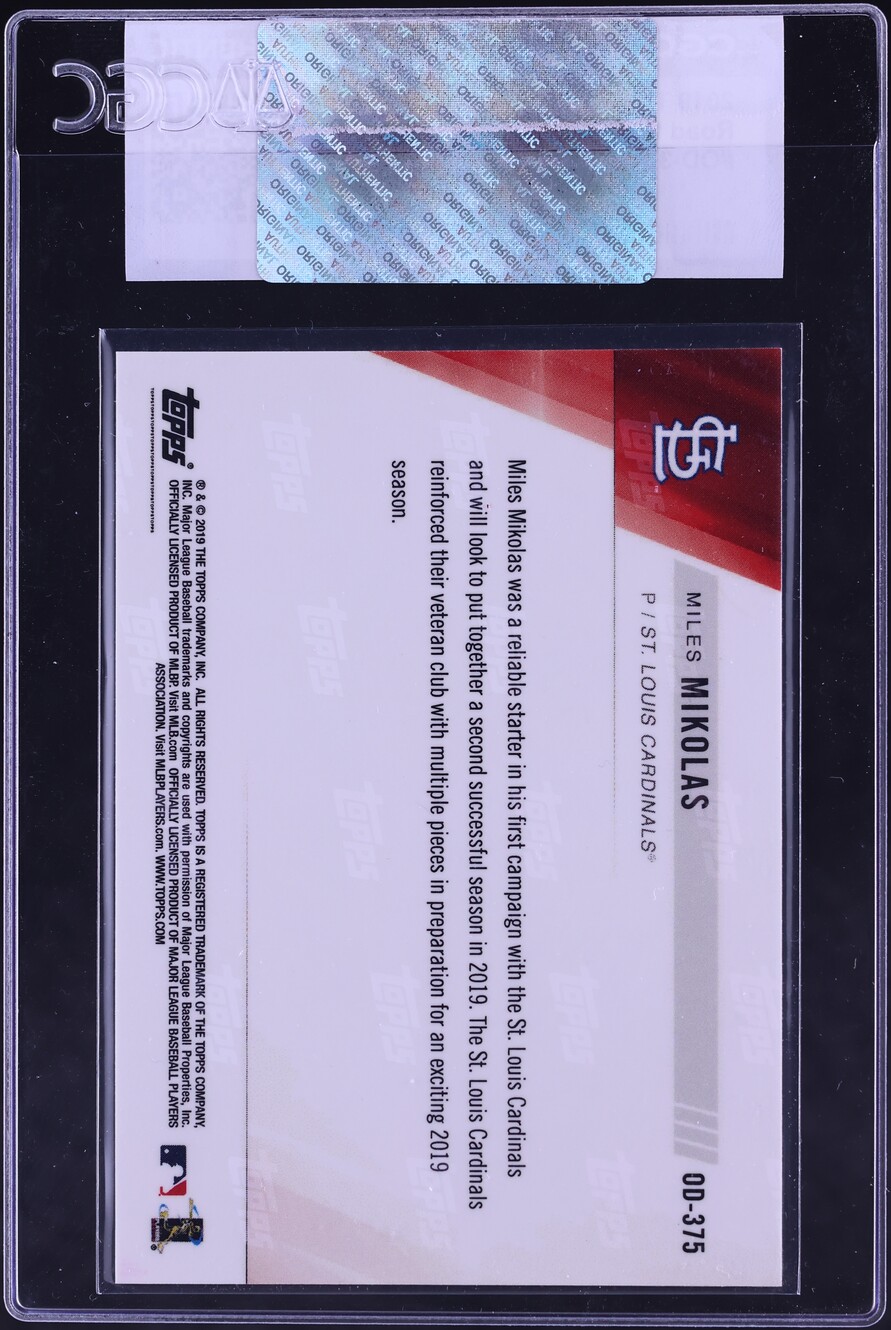 2019 Topps Now Road To Opening Day Miles Mikolas #OD-375 CGC AUTH