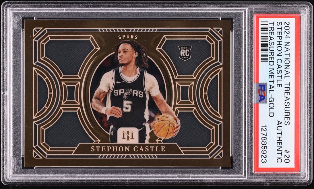 2024 National Treasure Treasured Metal Gold Stephon Castle SSP ROOKIE 10/10 #20 PSA AUTH