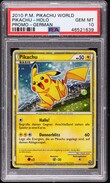2010 Pokemon German Pikachu World Promo Holo Pikachu PSA 10 GEM