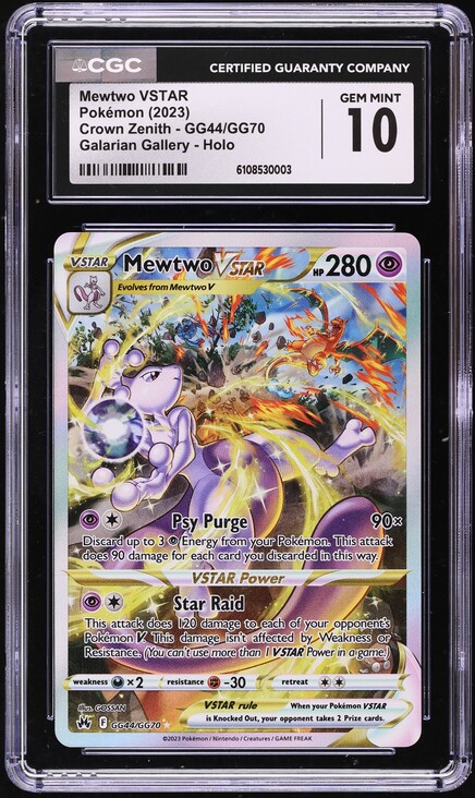 2023 Pokemon Sword & Shield Crown Zenith Alt Art Mewtwo VSTAR