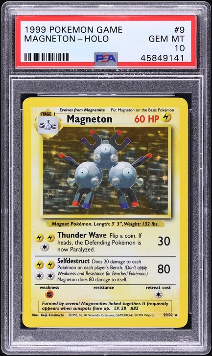 1995 magneton pokemon card value 1999 Fossil #26 PSA 9 MINT 1999-2000 on Fanatics Collect Holo Rare Card Type Magneton 1999 Fossil #26/62 1st