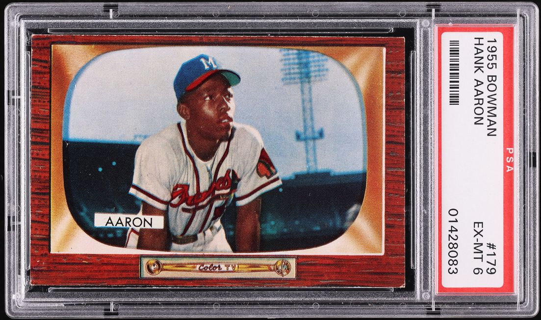 1955 Bowman Hank Aaron #179 PSA 6 EXMT