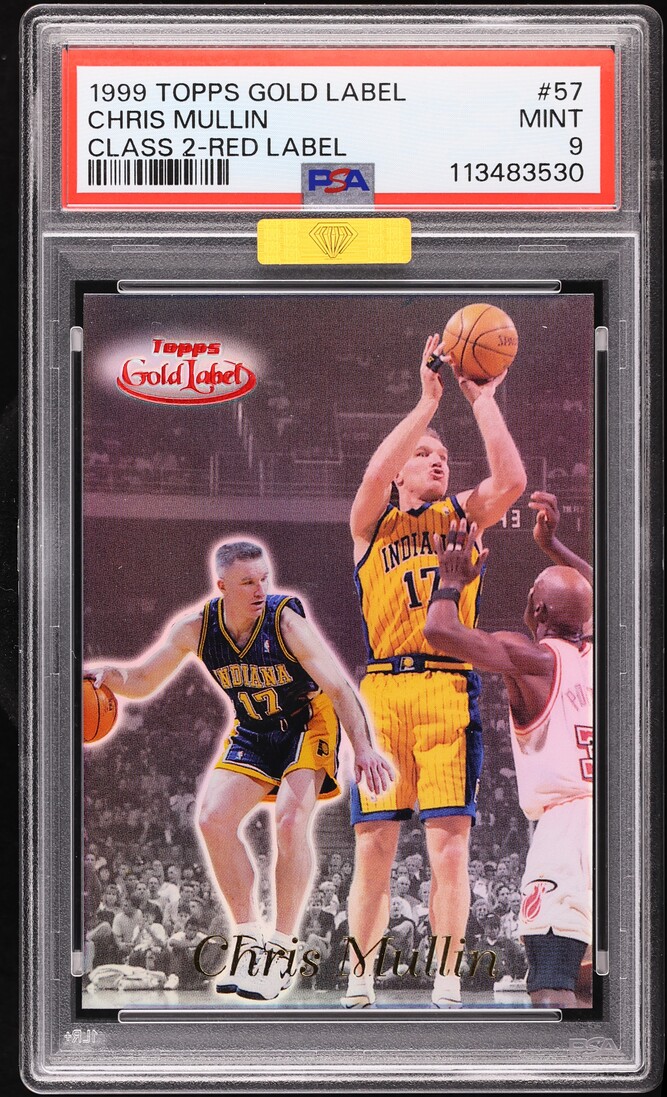 1999 Topps Gold Label Class 2 Red Label Chris Mullin /50 #57 PSA 9