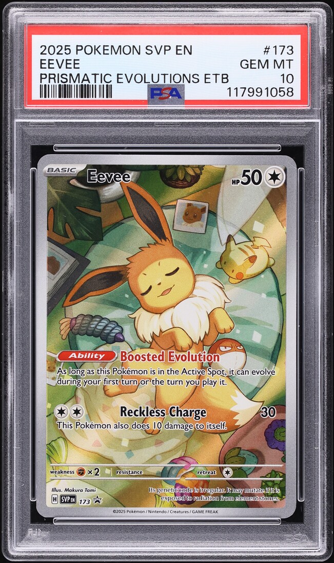 2025 Pokemon Scarlet & Violet Promo Prismatic Evolutions ETB Eevee #173 PSA 10 GEM MINT