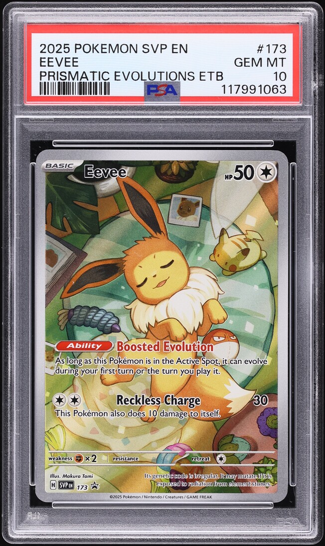 2025 Pokemon Scarlet & Violet Promo Prismatic Evolutions ETB Eevee #173 PSA 10 GEM MINT