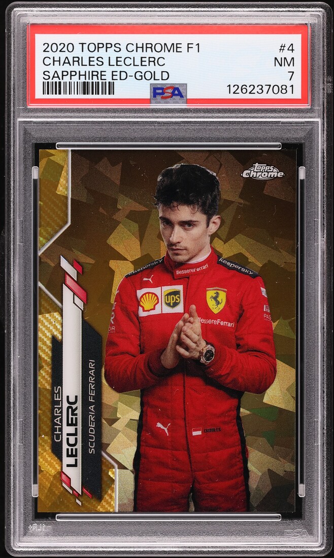 2020 Topps Chrome Formula 1 F1 Sapphire Gold Charles Leclerc /50