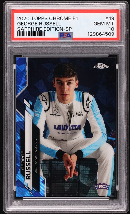 2020 Topps Chrome Formula 1 F1 Sapphire George Russell SP ROOKIE
