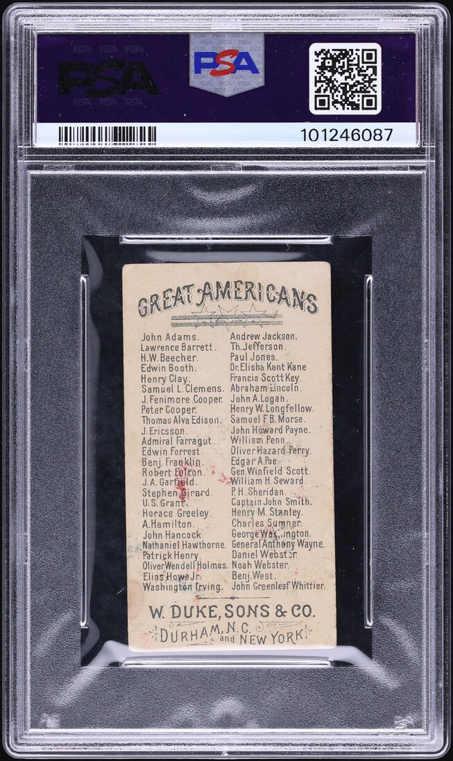1888 N76 W. Duke Sons & Co. Great Americans Thomas Edison PSA 3 VG