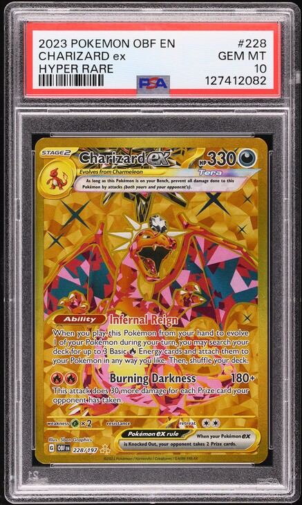 2023 Pokemon SV Obsidian Flames Hyper Rare Charizard ex #228 PSA