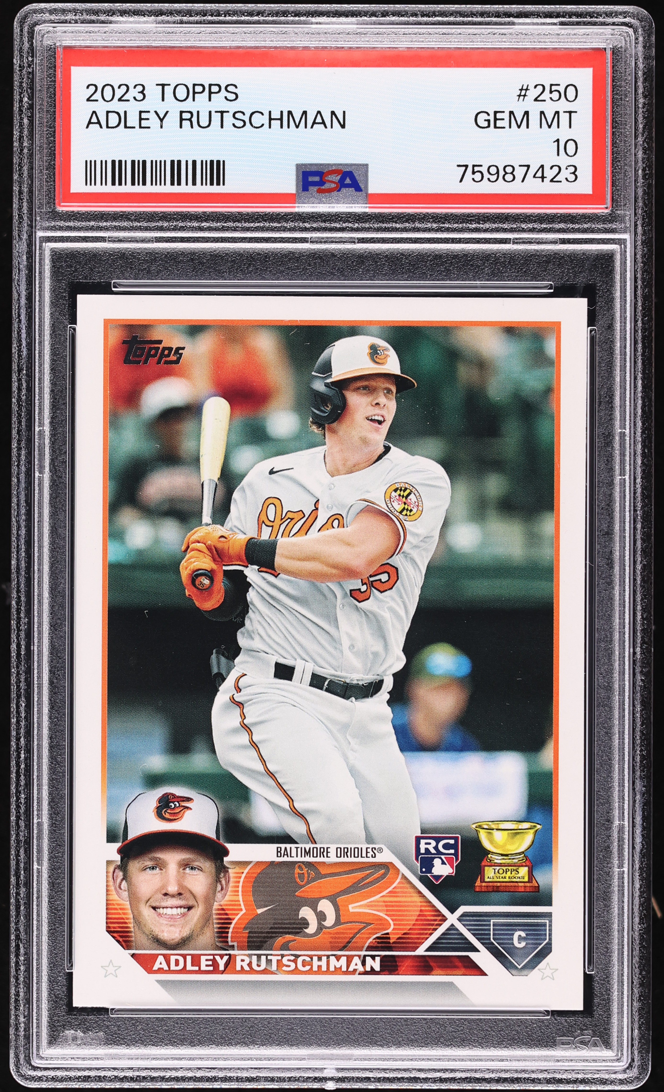2023 Topps Adley Rutschman ROOKIE #250 PSA 10 GEM MINT on Fanatics