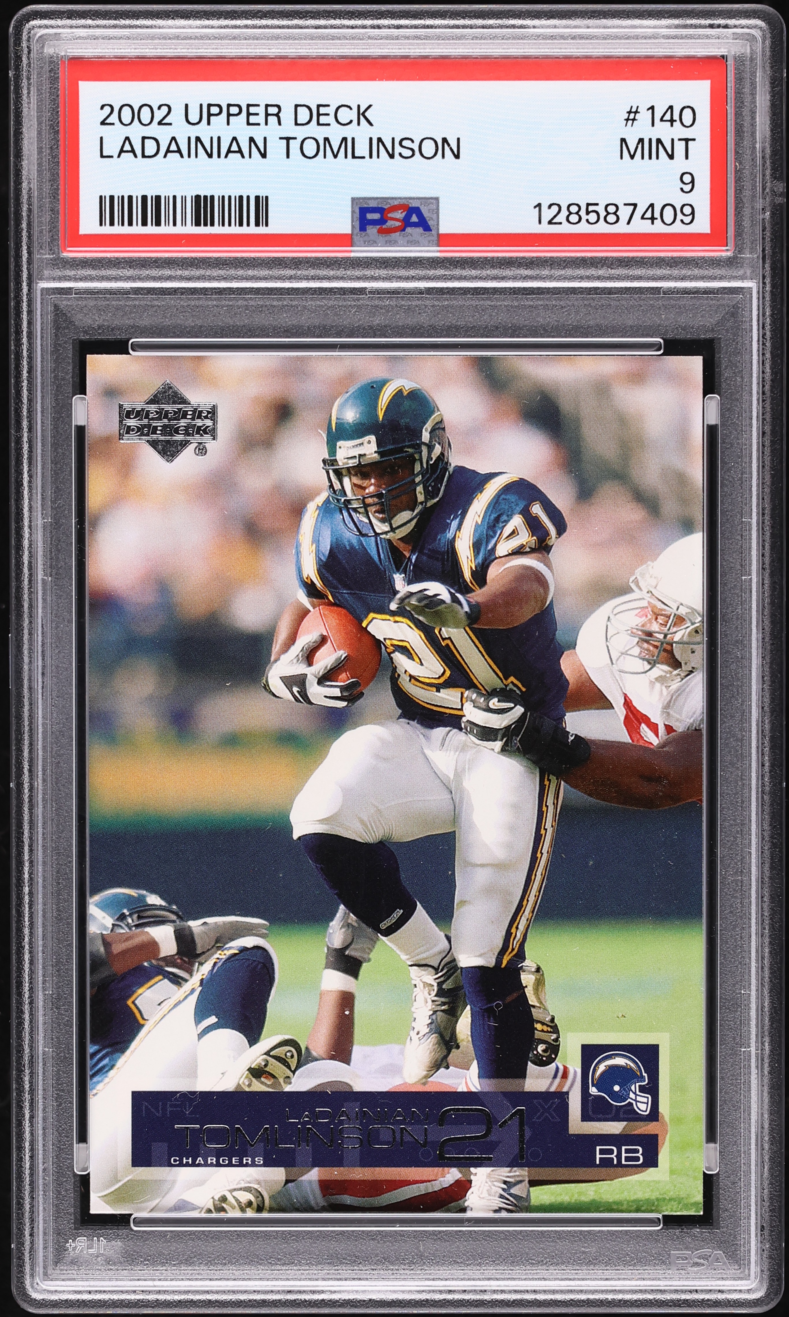 2002 Upper Deck LaDainian Tomlinson #140 PSA 9 MINT on Fanatics